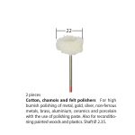 ⁦قرص تلميع  من القطن و الشامواه 28297 الماني PROXXON⁩ - الصورة ⁦2⁩