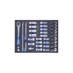 طقم لقم 3/8"قصيرة + طويلة مسدس+نجمة+مفصلية 44ق كينج توني KING TONY