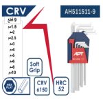 ⁦طـقـم ألـن مـسـدس طويل 9 قطع  ( CR-V ) من 1.5 الى 10 مم اي بي تي موديل APT AH511511-9⁩ - الصورة ⁦2⁩