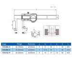 ⁦باكوليس ديجيتال اكيود بفك قياس جروف داخلي 6 بوصه 150-22مم دقة 0.01 مم ACCUD⁩ - الصورة ⁦2⁩