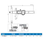 ⁦باكوليس ديجيتال اكيود فكين مختلفين للاماكن الصعبة 6 بوصه 150-0 مم بدقة 0.01 مم ACCUD⁩ - الصورة ⁦2⁩