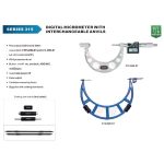 ⁦ميكرومتر خارجى ديجيتال بالوصلات بالمللى و البوصة 150 /300 مم دقة 0.001 مم ACCUD⁩ - الصورة ⁦2⁩