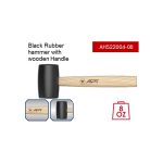 ⁦دقماق كاوتش أسود يد خشب 8 أوقية اي بي تي موديل APT OZ AH522004-08⁩ - الصورة ⁦2⁩