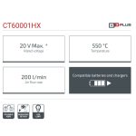 ⁦مسدس تسخين كراون 20 فولت بدون شاحن وبدون بطاريه موديل CROWN - CT60001HX⁩ - الصورة ⁦2⁩