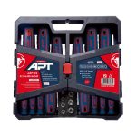 طقم مفكات متعدد المقاسات +سنون و لقم +مكعب مغنطة 63 قطعة اي بي تي موديل APT AH148078-63
