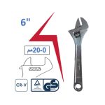 ⁦مفتاح فرنسـاوى هـ د 6 بوصه 0-20مم أي بى تى موديل APT  DW15180-150⁩ - الصورة ⁦2⁩