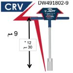 ⁦مفتاح بيبه حرف تي 9 مم أي بى تى موديل   APT DW491802-9⁩ - الصورة ⁦2⁩