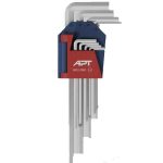طـقـم ألـن مـسـدس طويل 9 قطع  ( CR-V ) من 1.5 الى 10 مم اي بي تي موديل APT AH511511-9