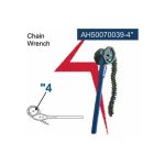 ⁦مفتاح جنزير خدمة شاقه 4 بوصه أي بي تي موديل - APT AH50070039-4⁩ - الصورة ⁦2⁩