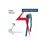 ⁦مفتاح جنزير خدمة شاقه 8 بوصه اي بي تي موديل - APT AH50070039-8⁩ - الصورة ⁦2⁩