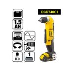 ⁦شنيور ديوالت زاويه  10 مم 2 سرعه بطارية 18 فولت موديل -DEWALT DCD740C1⁩ - الصورة ⁦4⁩