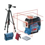 ⁦ميزان ليزر بوش 3 مستويات 80 متر  بطارية ليثيوم ايون موديل BOSCH GLL 3-80 C Carton BT150⁩ - الصورة ⁦2⁩