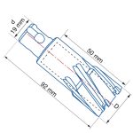 ⁦بنط مغناطيسية كربيدية اسباني 50X 59 مم ايزار IZAR ReF 4067  TCT⁩ - الصورة ⁦2⁩