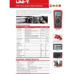 ⁦افوميتير ملتيميتر لقياس الفولت و الامبير والمقاومه 20 امبير 750V AC -1000V DC يوني تي موديل  UNI-T UT39A⁩ - الصورة ⁦3⁩