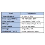 ⁦ماشينة كهرباء 1000 وات من 1/2 الى 2 بوصه ياباني ركس موديل  REX FP50AV 218243⁩ - الصورة ⁦10⁩