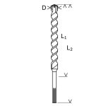 ⁦بنطة ام فور كعب ماكس للخرسانة مقاس 14مم BOSCH SDS-Max 4,14x200x340mm⁩ - الصورة ⁦2⁩