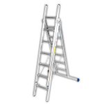 ⁦سلم الومنيوم ميتافورم طراز 33 ثلاث وصلات منزلق متعدد الاستخدام(9 درجة طول 2.90م - 18 درجة طول 4.80م - 27 درجة طول 6.40م) METAFORM⁩ - الصورة ⁦3⁩