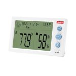 مقياس الرطوبة درجة الحرارة يقيس في الوقت الحقيقي عرض محدد لدرجة الحرارة الرطوبة التاريخ والوقت يوني تي UNI-T A13T