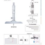 ⁦ميكرومتر قياس اعماق 300/0 مم قاعدة 101.5 * 17 مم دقة 0.01 مم ACCUD⁩ - الصورة ⁦3⁩