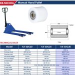 ⁦عربة باليتة 3 طن اى بى تى عرض الشوكه 55 سم 1150-550 مم عجل نيلون موديل APT SDC30A⁩ - الصورة ⁦2⁩