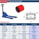 ⁦عربة باليتة 3 طن اى بى تى عرض الشوكة 55 سم 1150-550 مم عجل حديد APT SDC30A⁩ - الصورة ⁦2⁩