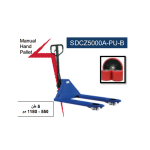 ⁦عربة باليتة 5 طن اى بى تى عرض الشوكة 55 سم 1180 -550 مم عجل حديد ازرق موديل  APT SDCZ5000A-PU-B⁩ - الصورة ⁦2⁩