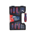 ⁦طقم مفكات + مفك راس مفصلية سنون+لقم 51 قطعة اي بي تي موديل APT  AH148078-51⁩ - الصورة ⁦3⁩