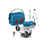 ⁦ميزان قامه بوش 60 متر مع حامل ثلاثي مع مسطرة 5 متر صيني BOSCH - GOL 20 D OPTICAL LEVEL⁩ - الصورة ⁦2⁩