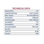 ⁦طقم شنيور حل ورباط 1/2 بوصه 640 نيوتن 13 قطعه اي بي تي موديل APT DW30301-KIT⁩ - الصورة ⁦2⁩