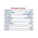 ⁦طقم شنيور حل و ربط 1/2 بوصه 850 نيـوتن 13 قطعه اي بي تي موديلAPT DW30303-KIT⁩ - الصورة ⁦3⁩