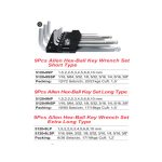 ⁦طقم ألن بلية أكثر طولا 9 قطع 1.5-10 مم موديل 5120-9LP تايواني KWG⁩ - الصورة ⁦2⁩