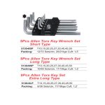 ⁦طقم ألن توركس T10-T50 اكثر طولا 9 قطع بدليل موديل 5140-9LP تايواني KWG⁩ - الصورة ⁦2⁩