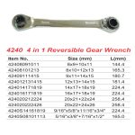 ⁦مفتاح مشرشر راتشة 4x1 مقاس 8x9-10x11 مم تايواني KWG⁩ - الصورة ⁦2⁩