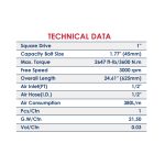 ⁦شنيور حل وربط 1 بوصه 3600 نيـوتن اي بي تي زور طويل APT DW30323⁩ - الصورة ⁦2⁩