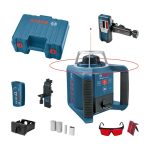⁦ميزان ليزر بوش تحديد مستوي دوار 2 خط 300 متر ماليزي BOSCH - GRL 300HV + LR1 + WM4 + RC1⁩ - الصورة ⁦2⁩