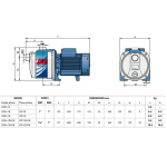 ⁦طلمبه بيدريللو تحضير ذاتي 0.5 حصان 1/1بوصه إستانليس إيطالي موديل -  PEDROLLO  JCRm1C⁩ - الصورة ⁦2⁩