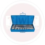 طقم لقم يونيور 3/4 بوصه بالبوصة باليد والوصلات شنطة معدن 14 قطعه UNIOR