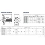 ⁦طلمبه بفلنشه بيدريللو 3فاز 5.5حصان 50/65مم إيطالي موديل - PEDROLLO  F 50/160C-I⁩ - الصورة ⁦2⁩