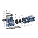 ⁦طلمبه حمامات سباحه بيدريللو 3فاز 2 HP ايطالي 17M موديل - PEDROLLO  MAGNIFICA 4⁩ - الصورة ⁦2⁩