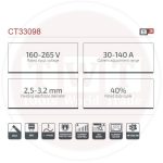 ⁦ماكينه لحام دجيتال 140 امبير انفرتر كراون  220 فولت موديل CROWN - CT33098⁩ - الصورة ⁦2⁩