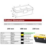 ⁦شنطه عدة غطاء درج قفل حديد 19 بوصه تركى  PORT-BAG9 META ML.03⁩ - الصورة ⁦5⁩