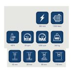 ⁦مثقاب فريزة اي بي تي 45مم جيربوكس 1500وات تبريد مياة 380فولت موديل APT  ZX7045B⁩ - الصورة ⁦3⁩