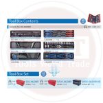 ⁦شنطة عده 5 درج متكامله بالعده 62 قطعه   KING TONY⁩ - الصورة ⁦2⁩