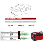 ⁦شنطة عدة جسم صاج غطاء درج 18 بوصه PORT-BAG  COMBO CM.01⁩ - الصورة ⁦4⁩