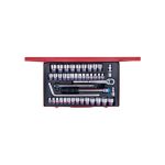 طقم لقم 2/1"  مسدس مم + بالبوصة43ق كينج توني KING TONY