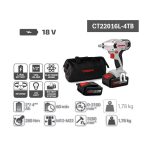 ⁦شنيور فك وربط بطاريه كراون  1/2 بوصه 18 فولت 4 امبير 280 نيوتن شنطة بلاستيك موديل CROWN - CT22016L-4TB⁩ - الصورة ⁦3⁩