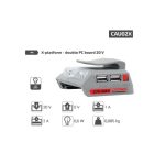 ⁦وصلة شحن موبايل كراون 2 مخرج مع لمبة كشاف موديل CROWN - CAU02X⁩ - الصورة ⁦2⁩