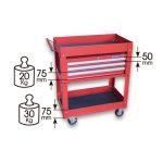 ⁦تروللى عدة 2 رف + وحدة أدراج 3 درج كينج توني KING TONY⁩ - الصورة ⁦2⁩