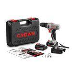 شنيور كراون 13 مم 45 نيوتن 1.5 امبير 2 بطارية 18 فولت ليثيوم ايون شنطة بلاستيك موديل CROWN CT21056L