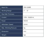 ⁦ماشينة جروف هيدروليك اي بي تي 6 بوصه جدول 10و 8 بوصه جدول موديل APT DW-G168B⁩ - الصورة ⁦2⁩